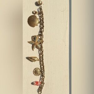 Catherine Popesco Gold Seashore Charm Bracelet